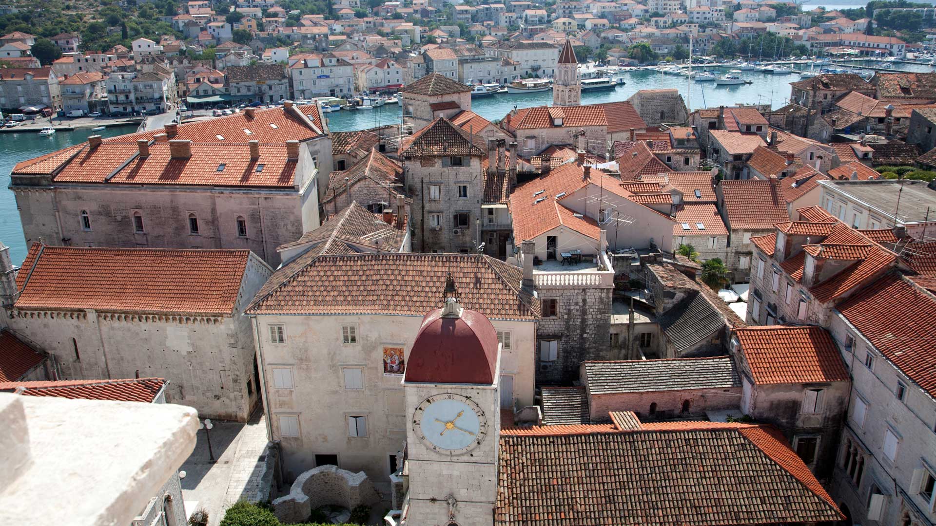 Loggia with clock tower, Trogir, Split-Dalmatia, Croatia